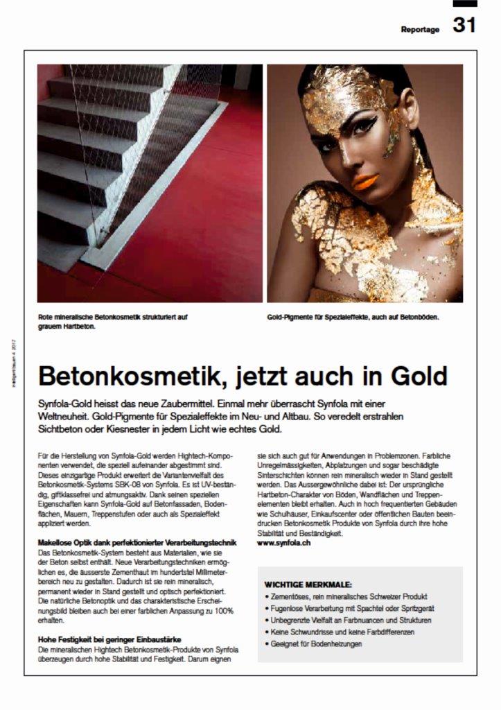 Betonkosmetik, jetzt auch in Gold